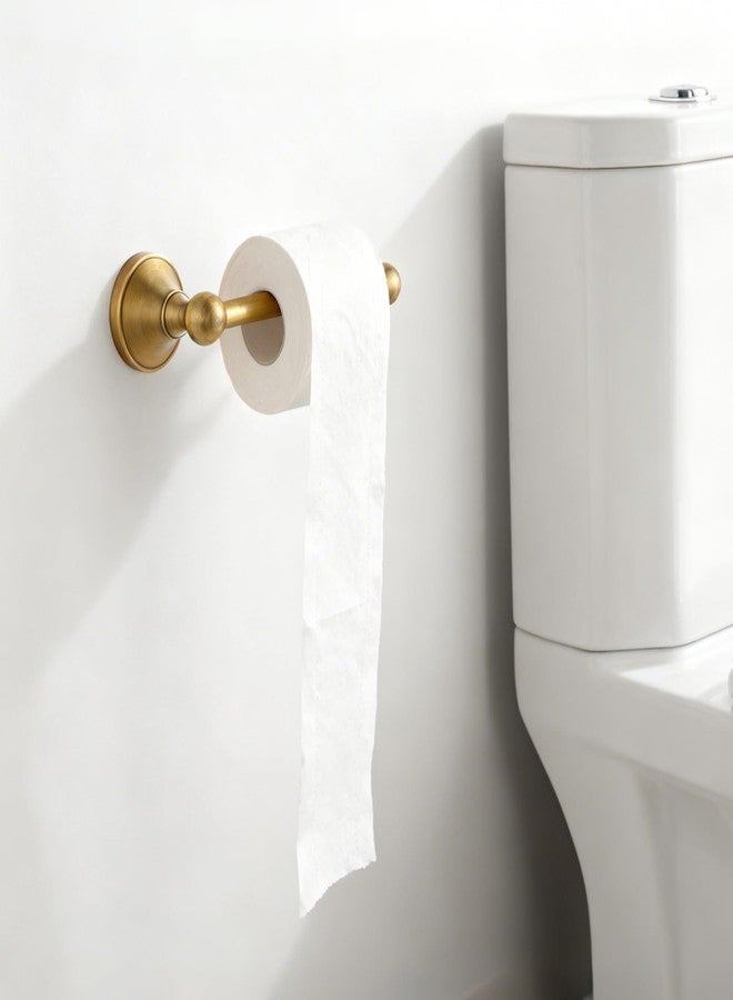 Exclaith 2 Pieces Antique Hand Towel Holder and Toilet Paper Holder Set, Brass Towel Ring, Tissue Roll Hanger, Retro Brass Hand Towels Ring, Wall Mount Bathroom Hardware - Image 4